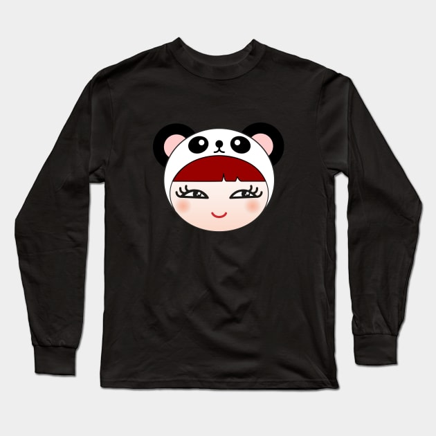 Panda girl Long Sleeve T-Shirt by Pendientera